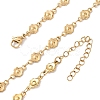5.5MM 304 Stainless Steel Flower Link Chain Necklaces NJEW-P346-01G-4