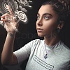 Braided Waxed Cotton Thread Cords Macrame Pouch Necklace Making AJEW-SW00022-05-6