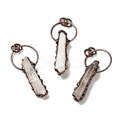 Natural Quartz Crystal Nuggets Pendants G-D468-42R-1