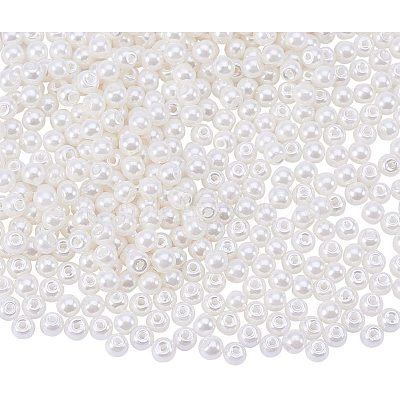 Eco-Friendly Dyed Glass Pearl Round Beads HY-PH0001-3mm-RB011-1
