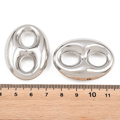 Brass Oval Links Connector Charms KK-H292-47P-03-1