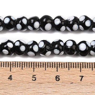 Handmade Lampwork Beads LAMP-D002-6mm-01J-1