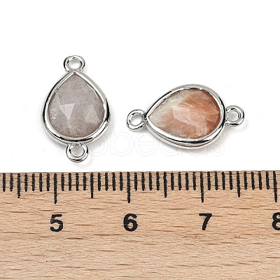 Natural Mixed Gemstone Faceted Connector Charms G-L514-048G-1