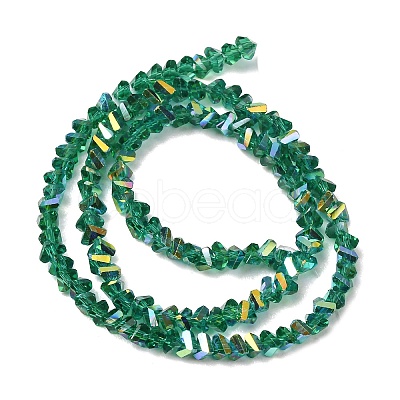Electroplate Glass Bead Strands GLAA-F092-A03-1
