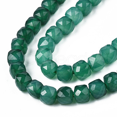 Natural Green Onyx Agate Beads Strands G-S359-375B-1