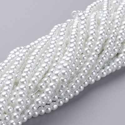 Glass Pearl Beads Strands HY-4D-B01-1