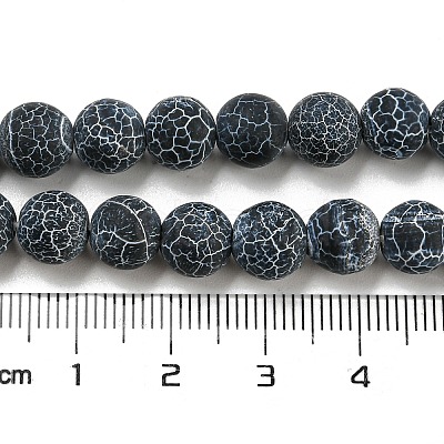 Natural Weathered Agate/Crackle Agate Beads Strands X-G-SR8MM-63-1