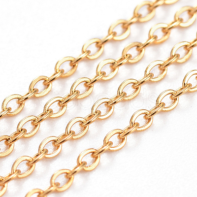 Handmade Ion Plating(IP) 304 Stainless Steel Cable Chains STAS-F220-01G-1