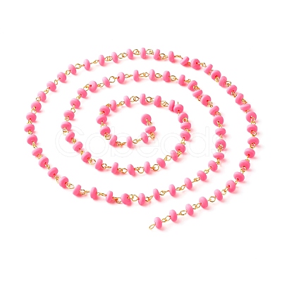 Handmade Polymer Clay Beaded Chain AJEW-JB00999-06-1