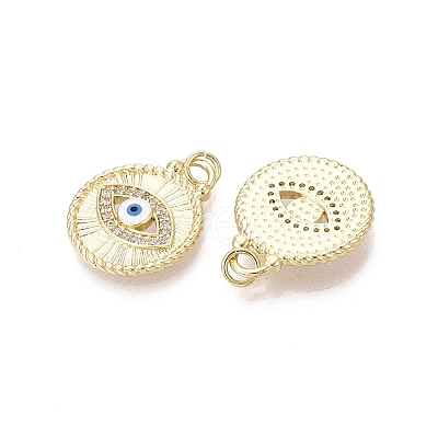 Brass Micro Pave Cubic Zirconia Pendants KK-N287-42G-02-1