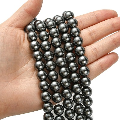 Eco-Friendly Glass Pearl Beads X-HY-J002-10mm-HX088-1