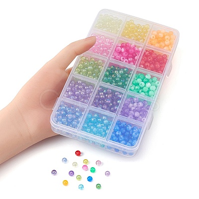 870Pcs 15 Colors  Acrylic Beads MACR-YW0002-53-1