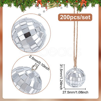200Pcs Glass Pendants FIND-GW0001-01-1