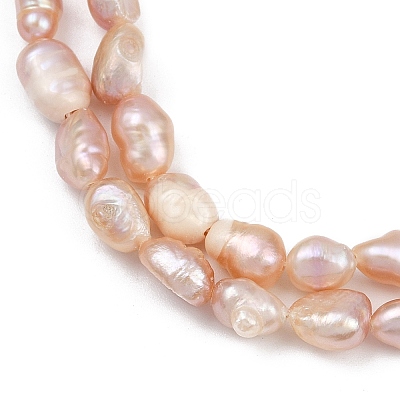Natural Cultured Freshwater Pearl Beads Strands PEAR-P064-20H-02D-1