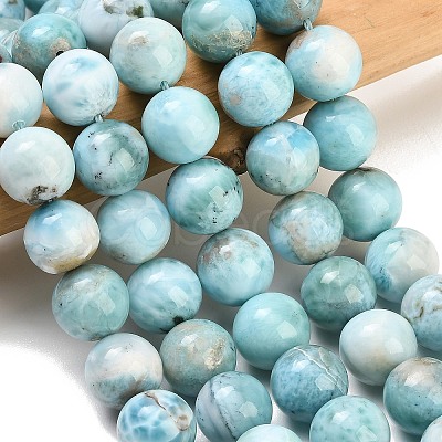 Natural Larimar Beads Strands GG-CBA007A-B01-12mm-1