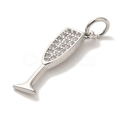 Brass Micro Pave Cubic Pendants KK-U027-07P-02-1