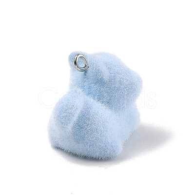 Flocky Resin Pendants FIND-A061-01J-1