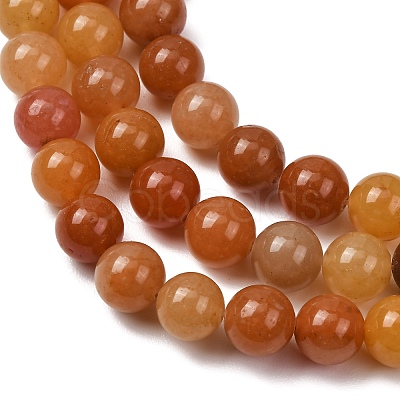 Natural Red Aventurine Beads Strands G-H067-A02-10MM-1