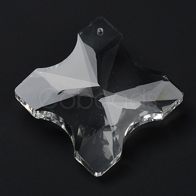 Transparent Glass Pendants GLAA-R223-02-1