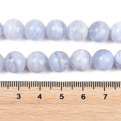 Natural Blue Lace Agate Beads Strands G-D106-A01-10mm-1