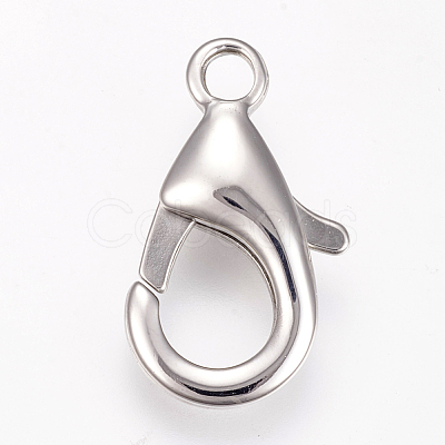 Tarnish Resistant 304 Stainless Steel Lobster Claw Clasps Hand Polished STAS-I082-14P-02-1