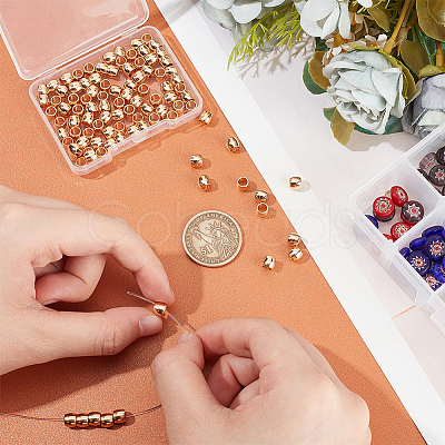 100Pcs Long-Lasting Plated Brass European Beads KK-UN0002-88-1