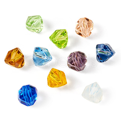 10Pcs Glass Imitation Austrian Crystal Beads GLAA-TADJ0001-11-1