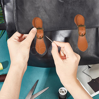 CutHollow 2Pcs Leather Toggle Buckle AJEW-CL0001-26B-1
