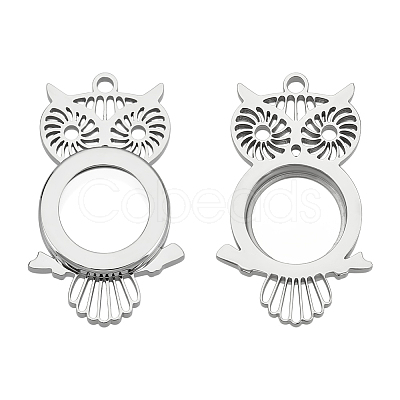 2Pcs 304 Stainless Stee Locket Pendants STAS-UN0061-52-1
