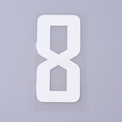 Number Iron On Transfers Applique Hot Heat Vinyl Thermal Transfers Stickers For Clothes Fabric Decoration Badge DIY-WH0148-43H-1