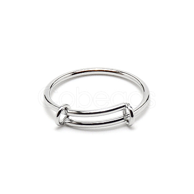 304 Stainless Steel Wire Wrap Expandable Adjustable Ring for Women LS-RJEW-WH0007-01A-P-1