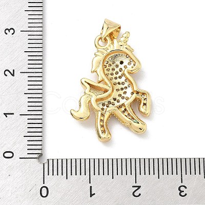 Brass Micro Pave Cubic Zirconia Pendants KK-H537-02G-1
