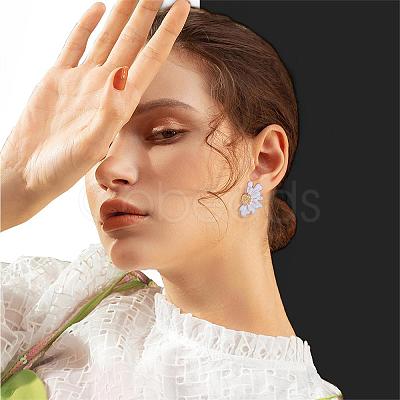 Vintage Flower Stud Earrings for Women JE1095E-1