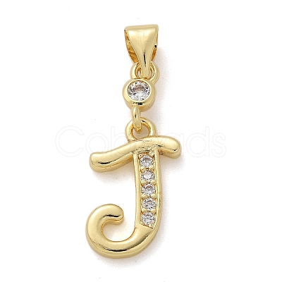 Brass Micro Pave Cubic Zirconia Pendants KK-M319-02G-J-1