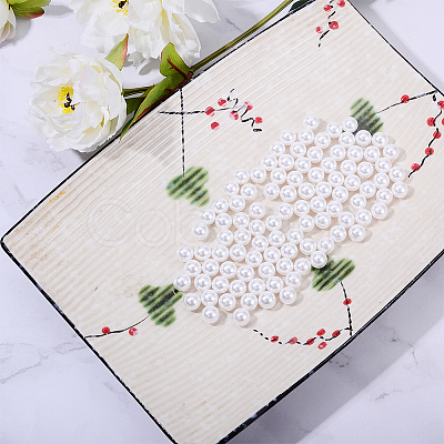 Eco-Friendly Plastic Imitation Pearl Beads MACR-OC0001-03-1