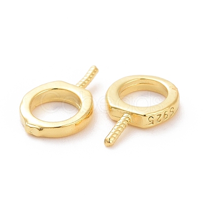 925 Sterling Silver Screw Eye Peg Bails STER-D035-42G-1