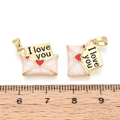 Brass with Enamel Pendants X-KK-T073-58A-G-1