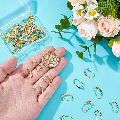 50Pcs Brass Earring Hooks KK-HS0001-75-1