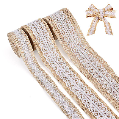 3 Rolls 3 Styles Burlap Ribbon OCOR-TA0003-89-1