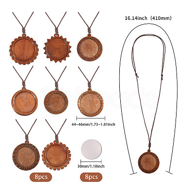 DIY Wood Pendant Decorations Making Kits HJEW-CA00077-1