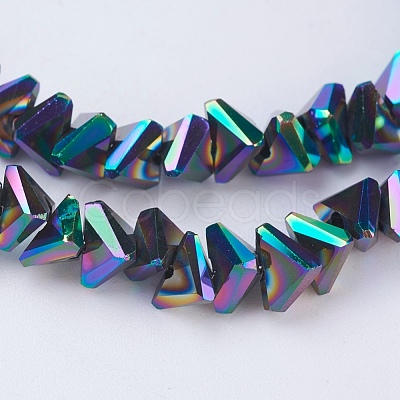 Electroplate Glass Beads Strands EGLA-J145-6mm-FP05-1
