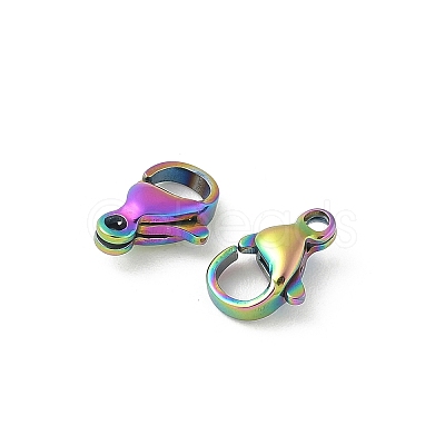 304 Stainless Steel Lobster Claw Clasps STAS-T065-10mm-34RC-1