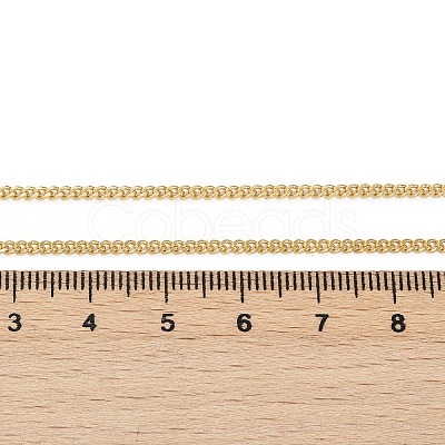 Brass Curb Chain Necklaces X-NJEW-K123-09G-1
