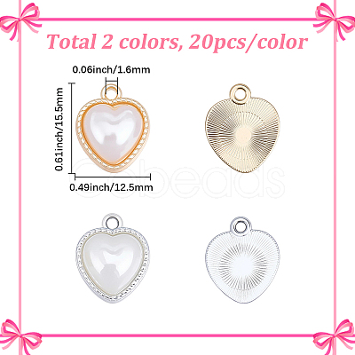 40Pcs 2 Colors Rack Plating Alloy Pendants FIND-SC0023-05-1