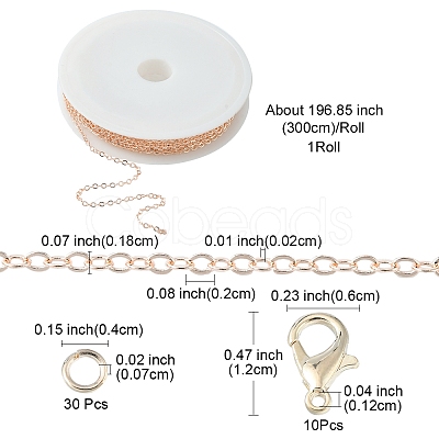 DIY Chain Bracelet Necklace Making Kit DIY-YW0006-38-1