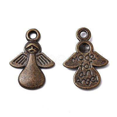Tibetan Style Angel Alloy Pendants TIBEP-A579-AB-NR-1
