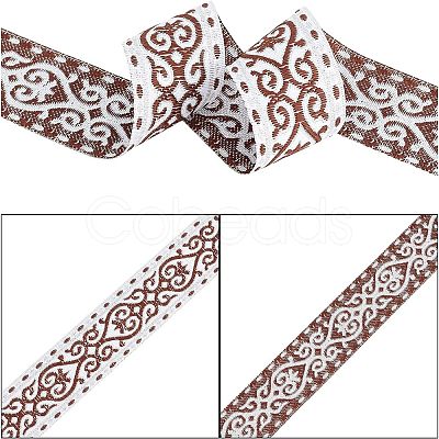 Polyester Grosgrain Ribbon OCOR-WH0063-24-1