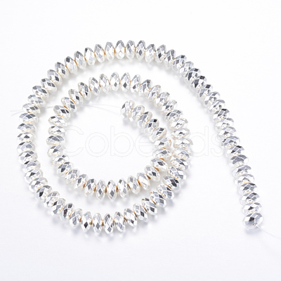 Electroplate Non-magnetic Synthetic Hematite Bead Strands X-G-Q465-13S-1