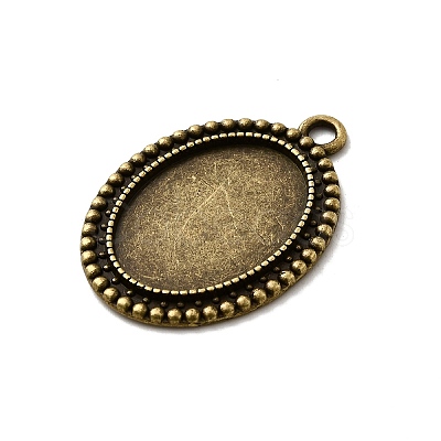 Vintage Tibetan Style Alloy Pendant Cabochon Bezel Settings LS-TIBEP-M018-105AB-NF-1
