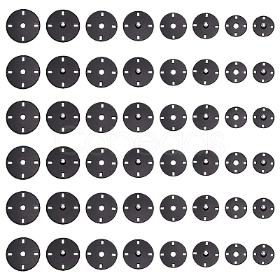 24 Pairs 4 Styles Zinc Alloy Snap Buttons FIND-FG0004-96EB-1
